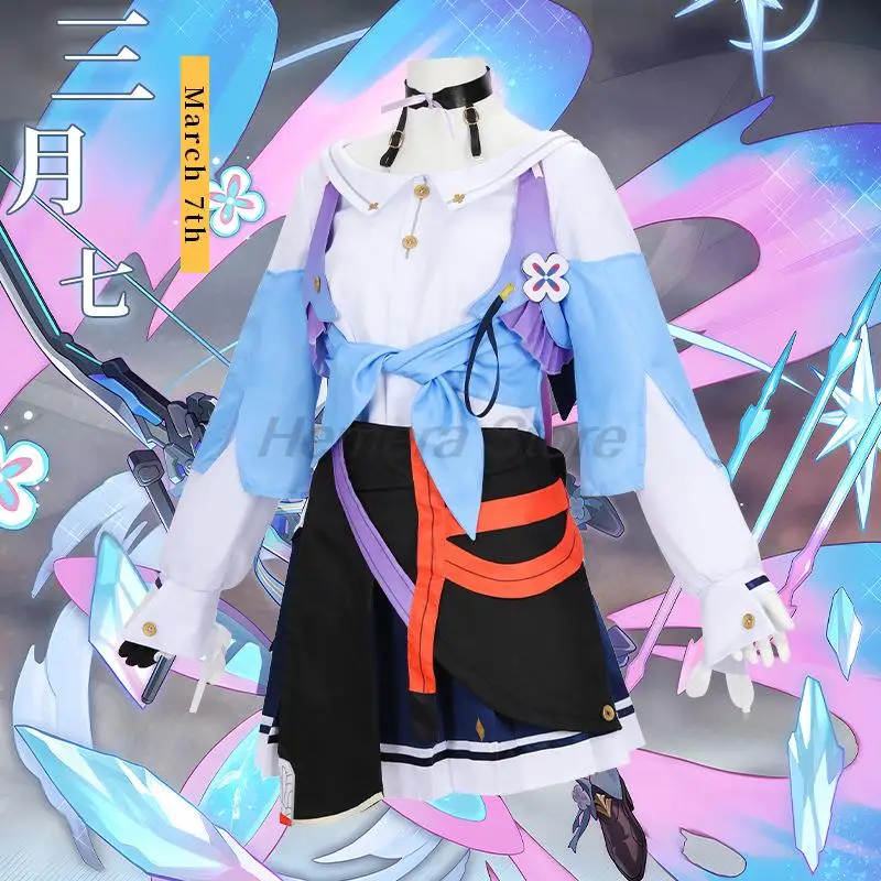 

New Game Honkai: Star Rail Anime Surrounding March 7th The Same Halloween Cosplay Japanese Casual Sweet Female Short Skirt Suit