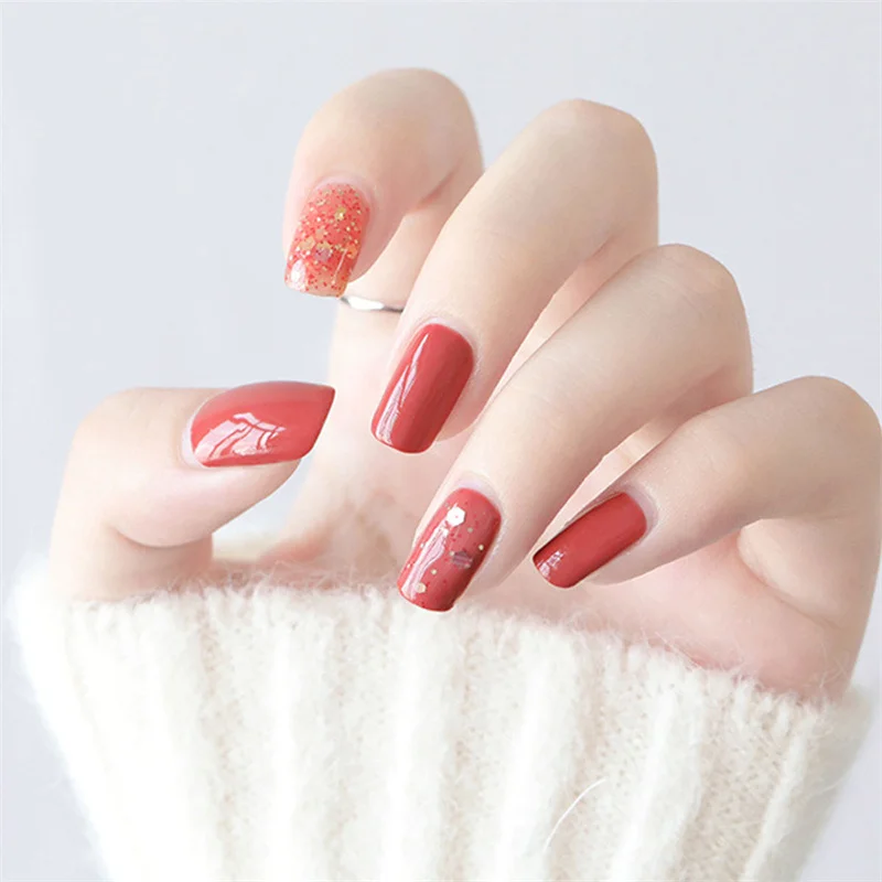 

Nail Art Quick Dry Normal Without Lamp Nail Polish Glitter Sequins Varnish Matte Long-lasting Waterproof No-bake Nail Polish
