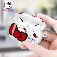 hello kitty wireless bluetooth compatible earphone protective case earphone case for airpods 1 2 3 pro hard cover