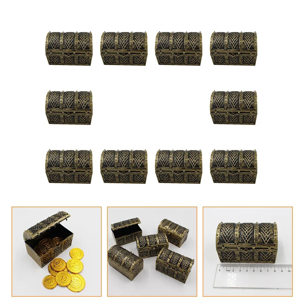 

10Pcs Treasure Chests Plastic Storage Boxes Home Decoration Display Ornaments