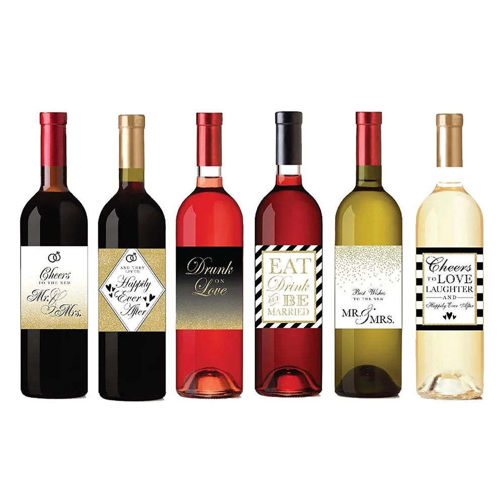 

Свадебная Женская Подарочная банка, свадебная бутылка с этикеткой (набор из 6 штук) для девичника, искусственные подарки