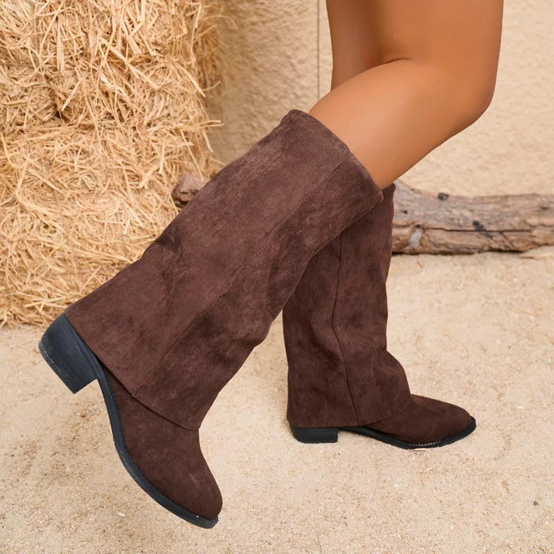 Замшевые женские высокие сапоги Челси повседневная обувь дизайнерские зимние до