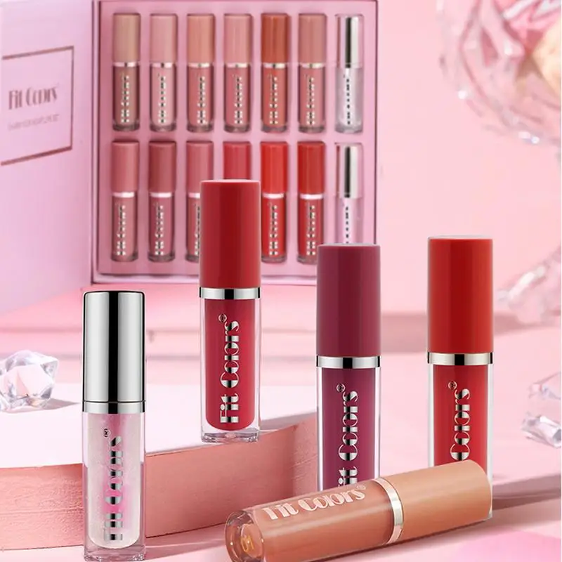 

Набор для макияжа губ, жидкая помада, набор ультраматовых бархатных водостойких стойких блесков для губ, нюдовый макияж, косметический набор, подарок для девочек