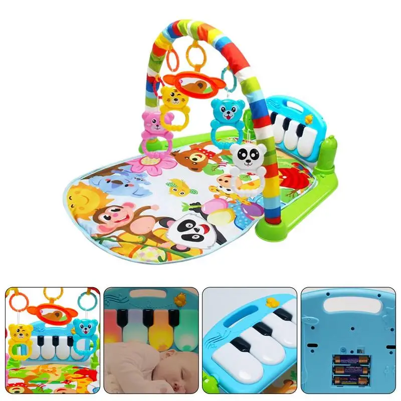 

5 In-1 Baby Play Gym Play Mat Kid Rug Puzzle Carpet Piano Keyboard Infant Playmat Early Education Gym Crawling Game Pad Toy