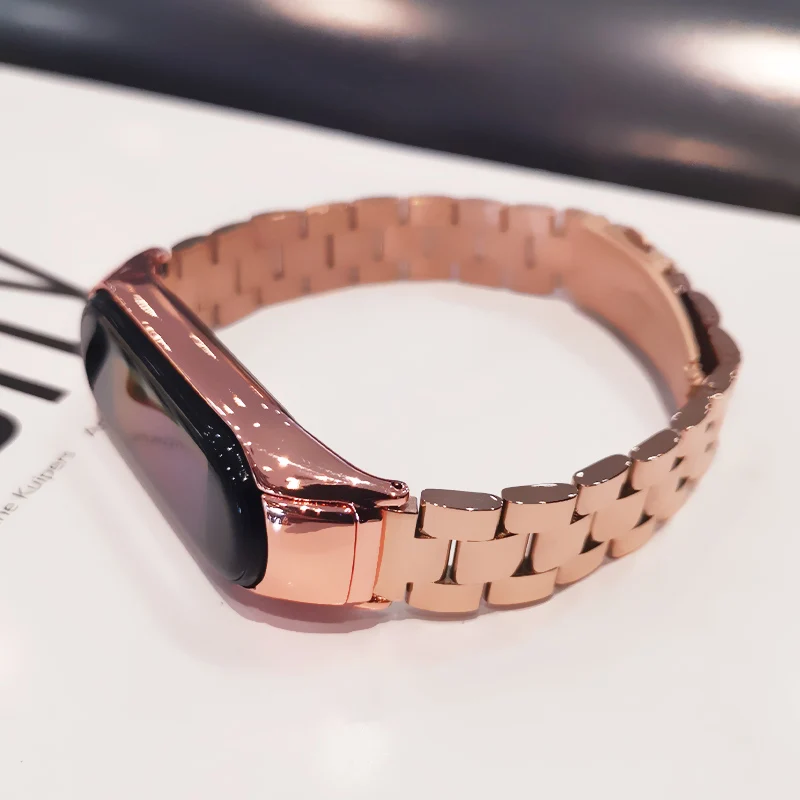 Strap For Xiaomi Mi Band 4 5 6 Wrist Magnetic Metal Bracelet  Stainless Steel Pulseira MIband for mi band 6 MiBand 5 4 Wristband