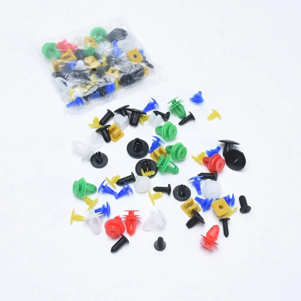 

100/200PCS Mixed Auto Fastener Vehicle Car Accessories Car Bumper Clips Retainer Fastener Rivet Door Panel Fender Liner