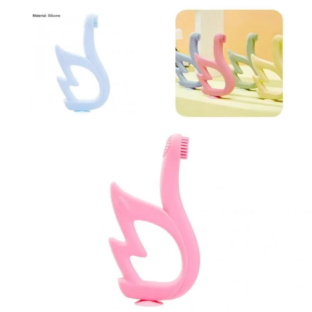 

Kids Gift Lovely Whole Mouth Teeth Cleaning Tongue Silicone Brush Accessory Children Toothbrush Burrs-free for Toddler