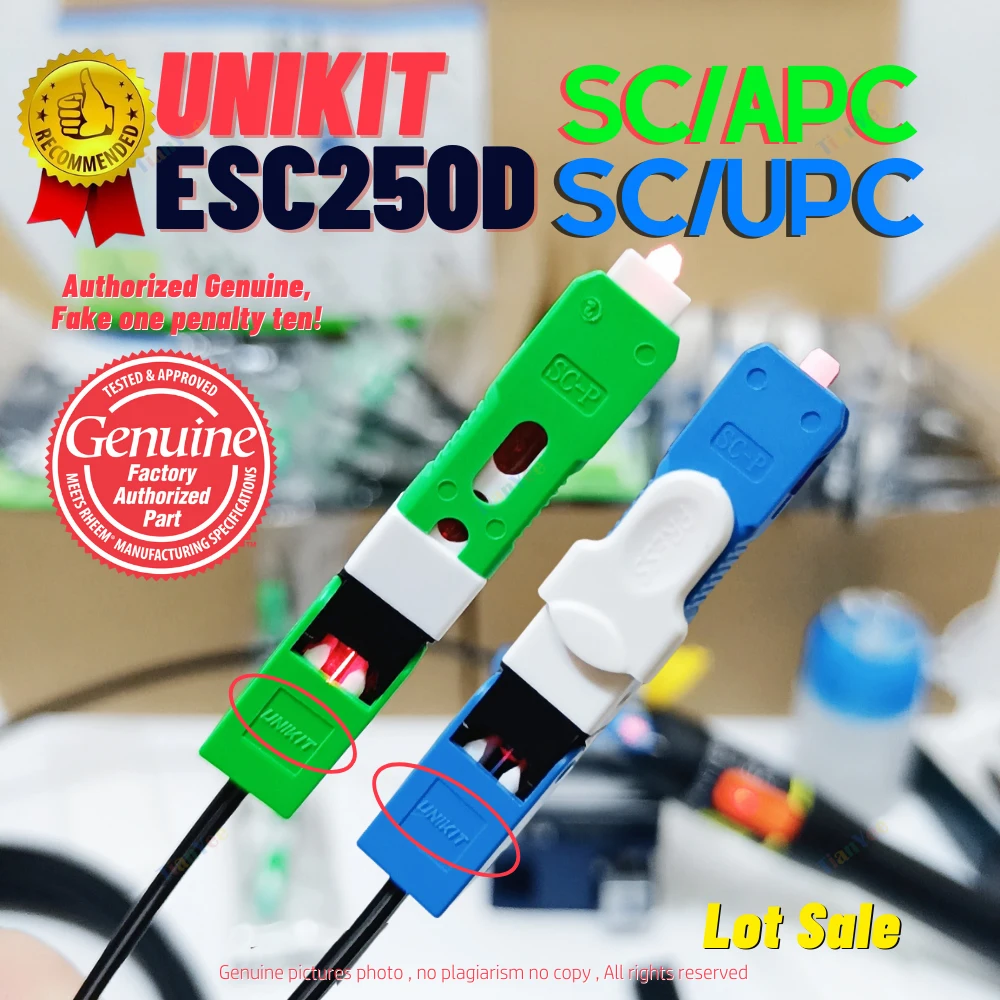 100% оригинальный новый UNIKIT ESC250D SC/APC UPC оптоволоконный быстрый разъем FTTH одномодовый оптический быстродействующий
