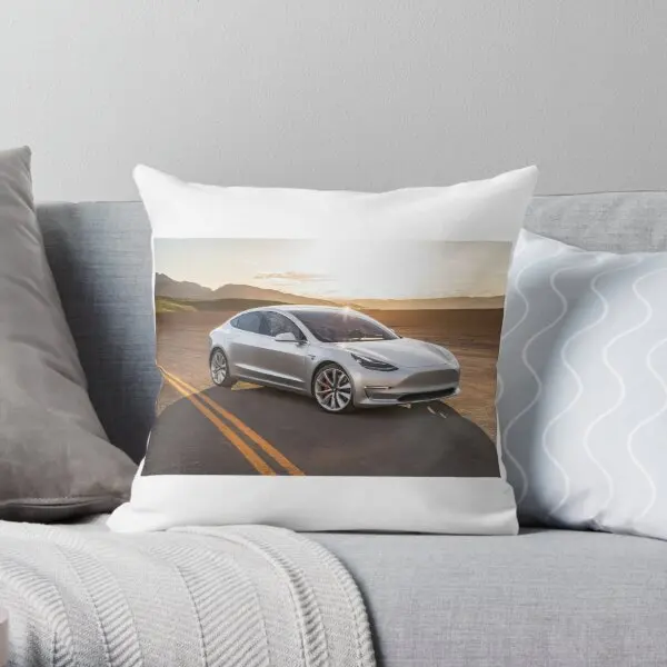 

Tesla Model 3 Printing Throw Pillow Cover Hotel Fashion Throw Home Office Case Fashion Bedroom Comfort Pillows not include
