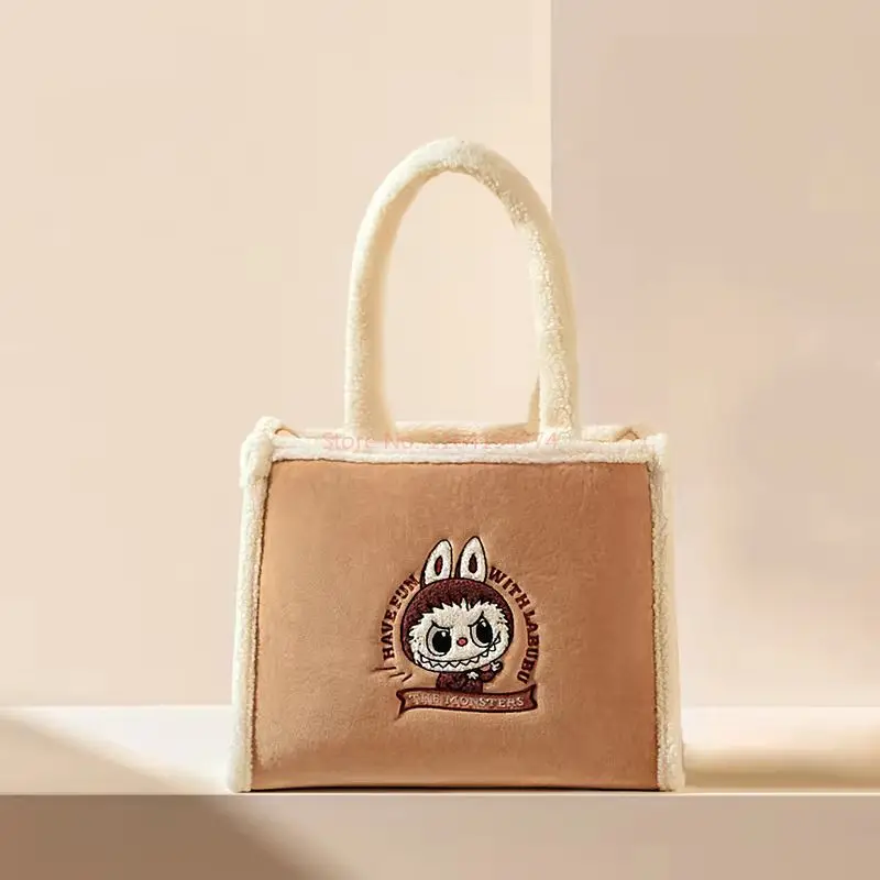Genuine Bag Classics Series Labubu Big Head Backpack Sherpa Tote Rummage Through The Girl Surprise Xmas Gift
