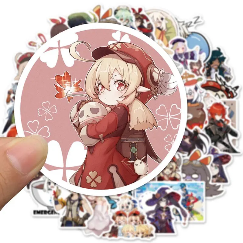 

10/30/50Pcs Genshin Impact Hot Game Stickers Funny Waterproof Skateboard Luggage Guitar Laptop Cartoon Graffiti Sticker Kids Toy