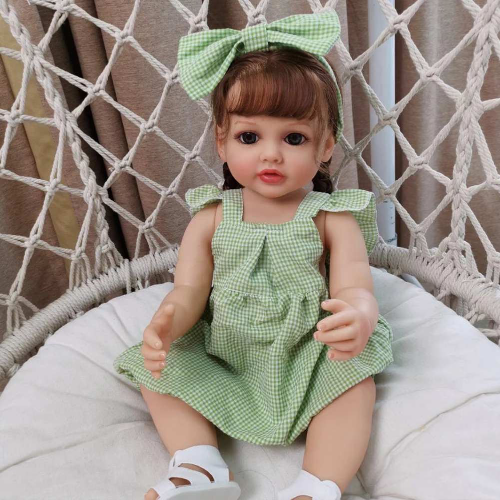 

Кукла реборн Мягкая Реалистичная силиконовая, 22 дюйма