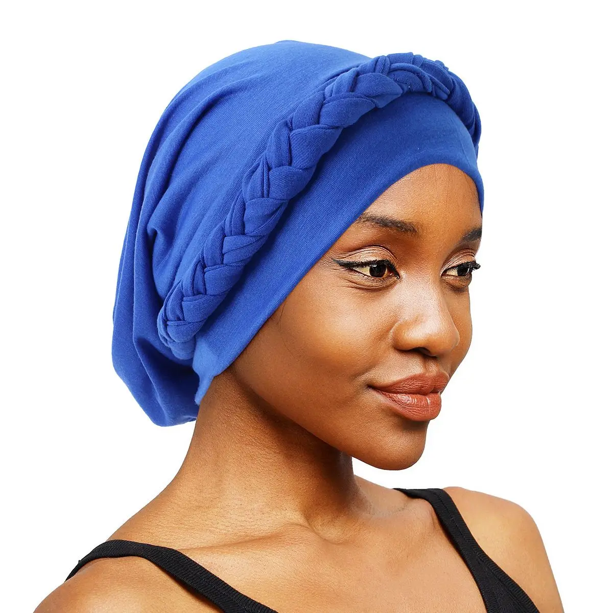 

Single Braid Solid Front Cross Hat Bohemian Style Twist Braid Turban Hat Pretty Dress Hat Solid Ethnic Hat Comfortable Simple