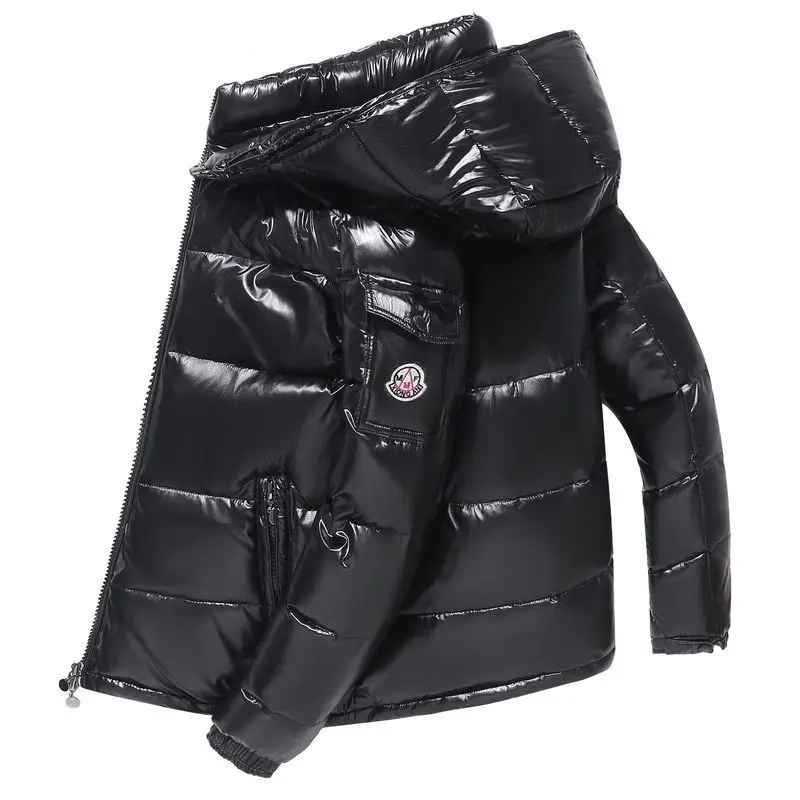 

2023 New Winter Parka Men Puffer Jacket Plus Size Long Sleeve Warm Coat Waterproof Zipper Stand-up Collar Hooded Men's Clothing