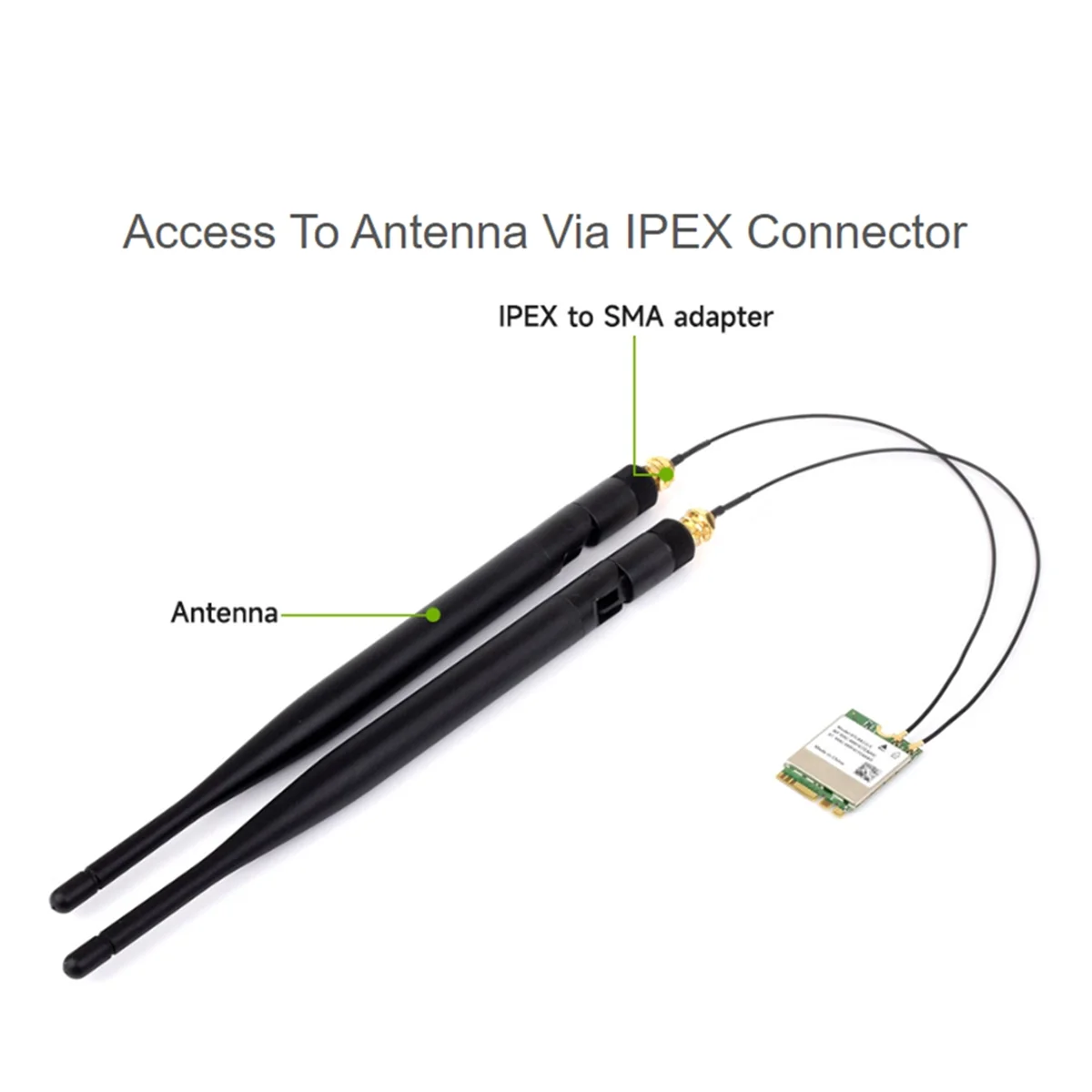 Фото FUFU RTL8822CE Беспроводная сетевая карта Двухдиапазонная 2,4G/5G M.2 A/E Key WiFi-карта Bluetooth 5.0 Поддержка ноутбука Win10/11 Linux №3