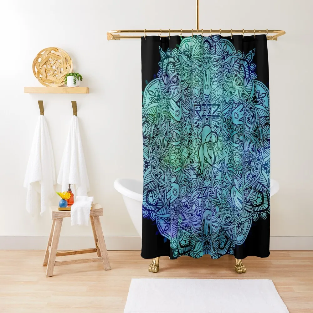 Занавеска для душа Rezz Mandala из водонепроницаемой ткани комплект ванной комнаты