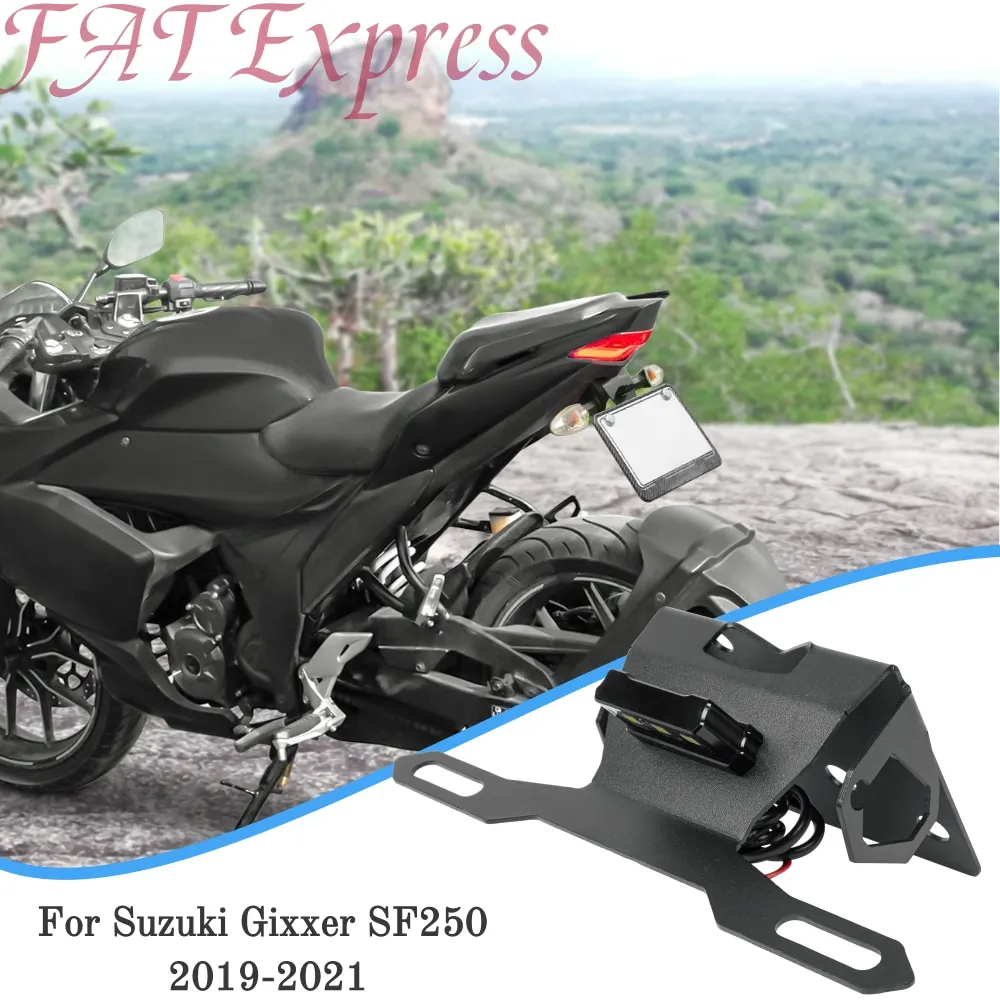 Кронштейн для держателя номерного знака мотоцикла Suzuki Gixxer SF250 2019-2022 светодиодный
