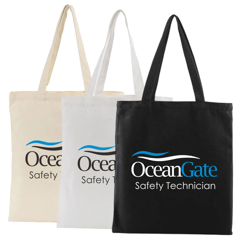 Фото Сумка-тоут из холщовой ткани с принтом Kpop OceanGate Safety Technician, повседневная женская сумка для студентов, сумка на плечо на молнии №1
