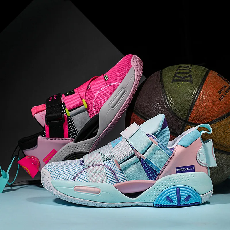 Fashion Pink Breathable Mesh Basketball Shoes for Men Women Platform Designer Sneakers Women Outdoor Mens Trainers Baskets 2022