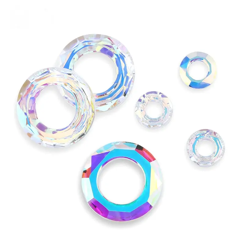 Хрустальные бусины 14 мм 30 стеклянные AB свободные космическое кольцо