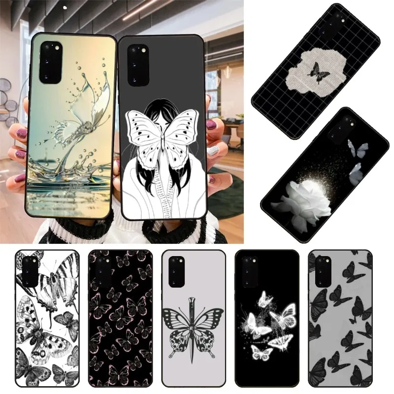 

Черный и белый чехол для телефона Samsung Note 9 10 20 Plus Pro Ultra J6 J5 J7 J8, мягкий черный чехол для телефона