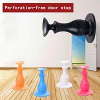 Colourful Door Stopper Silicone Bumpers Self Adhesive Deurstopper Protection Porte Mute Round Square Wall Protector