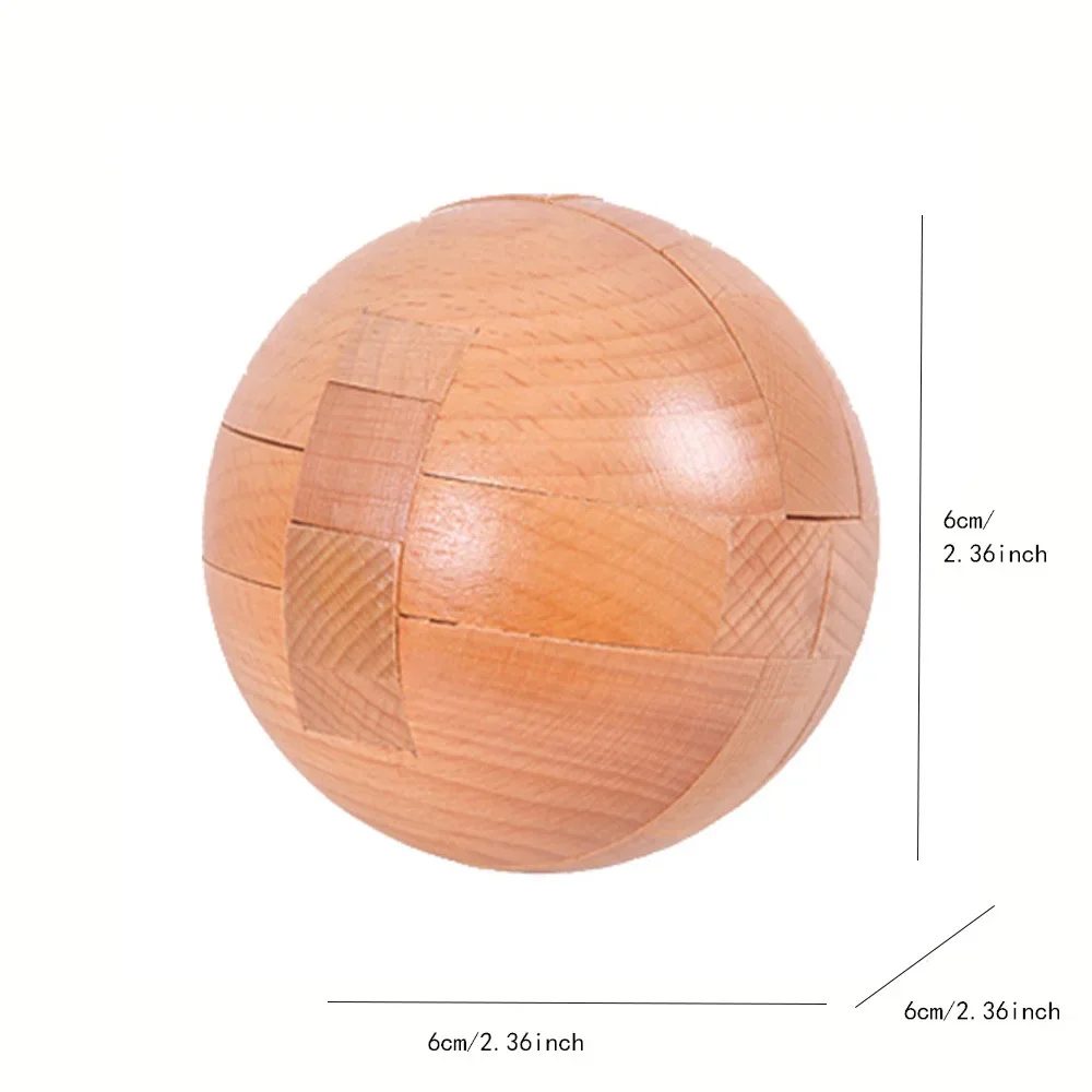 Шар IQ головоломка Kong Ming Lock Lu Ban 3D деревянные блокировочные головоломки для