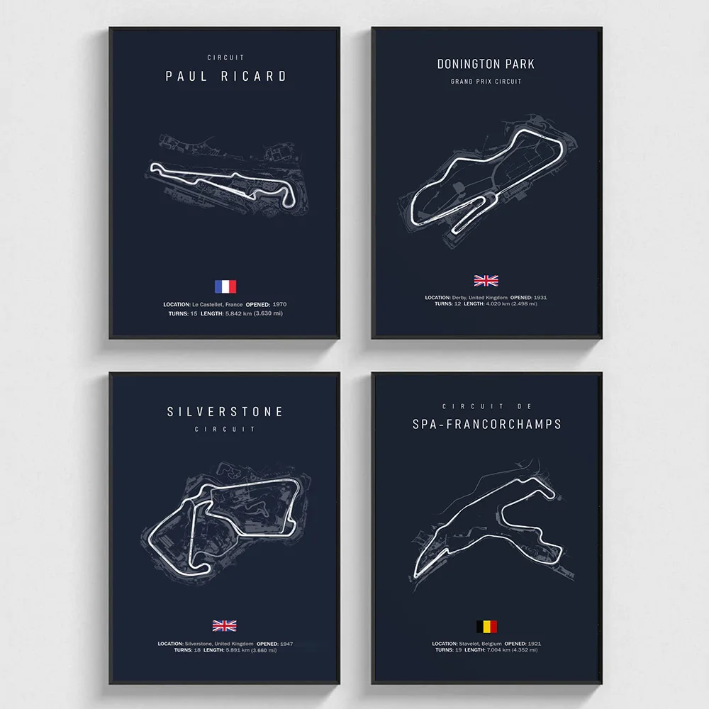 F1 2024 мировая схема Картина на холсте искусство гусеница формула Мотоспорт Гонки