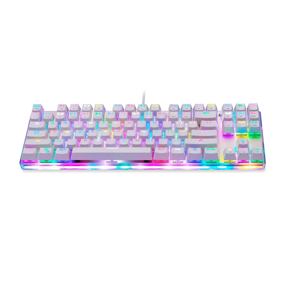 

Free Shipping Motospeed K87s Colorful Illuminated Backlight Usb Wired Gaming Backlit Keyboard Teclado mecánico con cable
