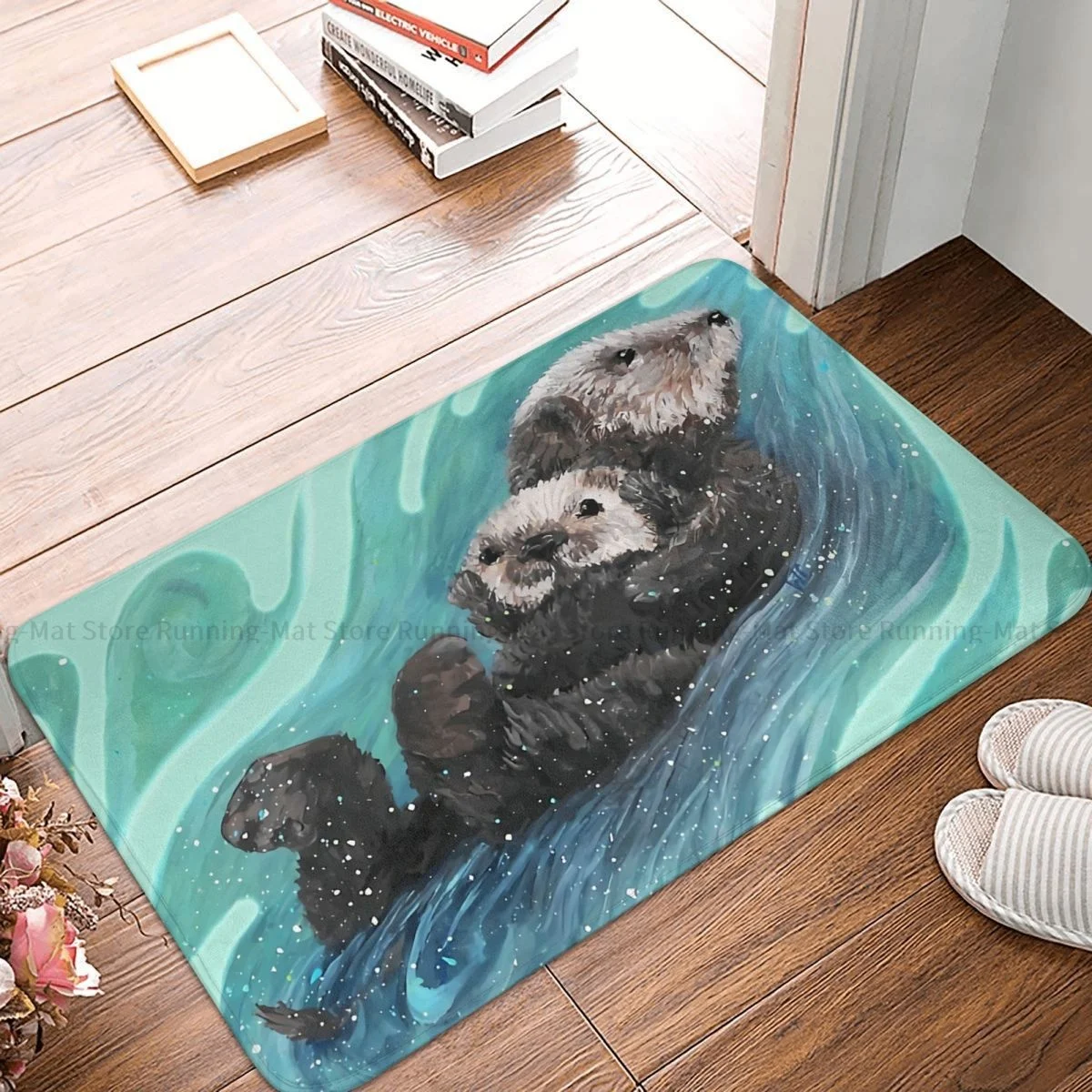 

Otter Pet Lover Non-slip Doormat Bath Mat Sea Balcony Carpet Welcome Rug Indoor Decorative