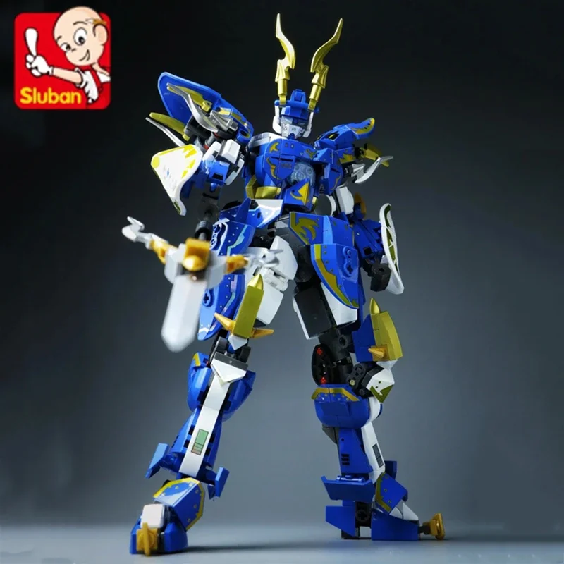 Конструктор SLUBAN cyberpunk сборная модель три царства строительные блоки Lu Bu сложные