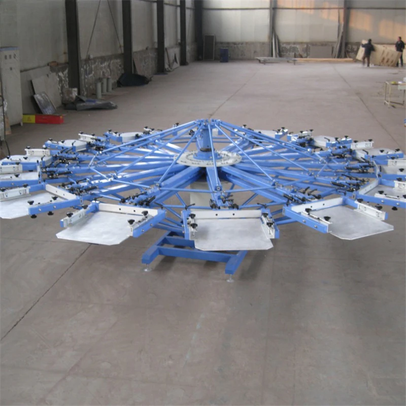 Ручная 8-цветная 8-станционная машина для шелкографии одежды с микрорегулировкой