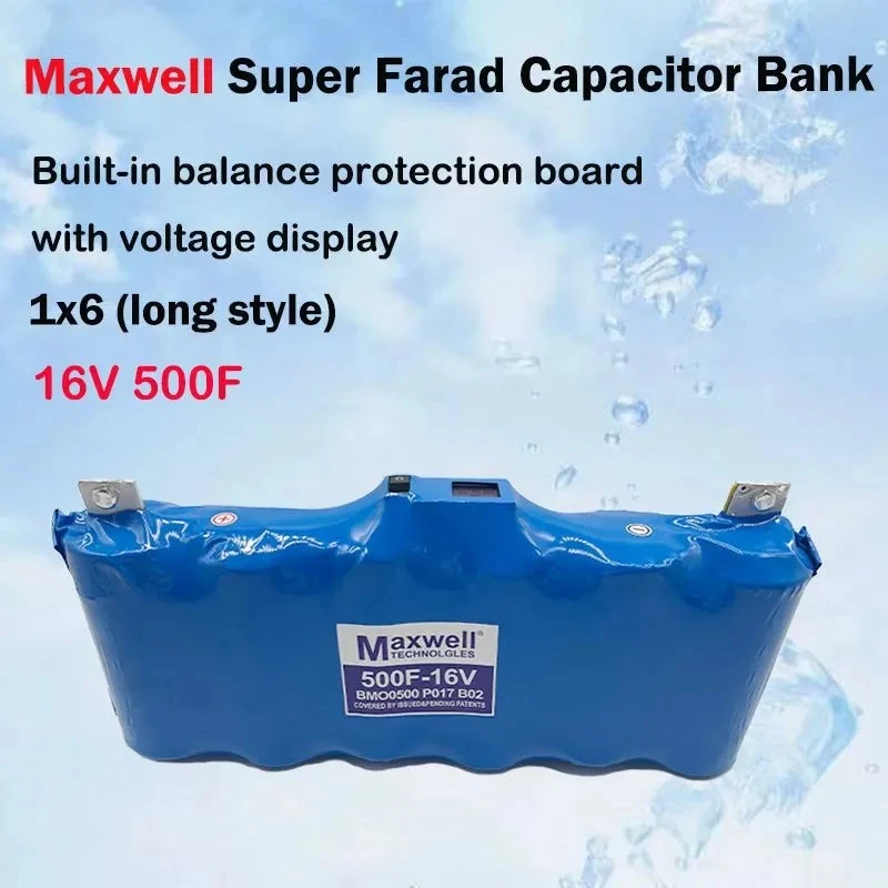 

Автомобильный выпрямитель Maxwell Super Farad конденсатор 16V500F 2.7V3000F, с выравнивающей платой, отображением напряжения, аудио конденсатор