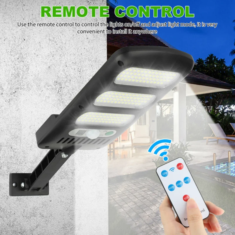 

Outdoor Solar Street Wall Light Sensor PIR Motion LED Lamp W/ Remote[US Stock]