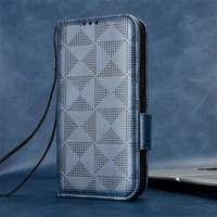 for oppo find x5 pro magnetic flip phone case leather find x5 pro 5g symmetrical triangle luxury wallet leather case cover