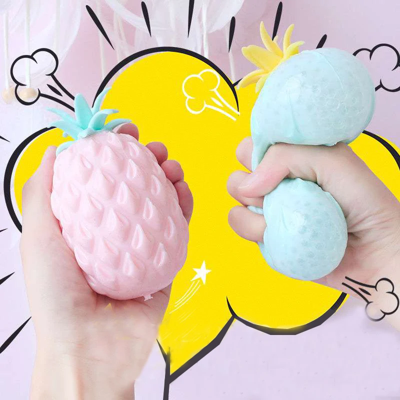 

Stress Ball Novel Simulation Toy Pineapple Globbles Stress Relief Stick Fidget Toys Wall Ball Fun Decompression Sticky Target