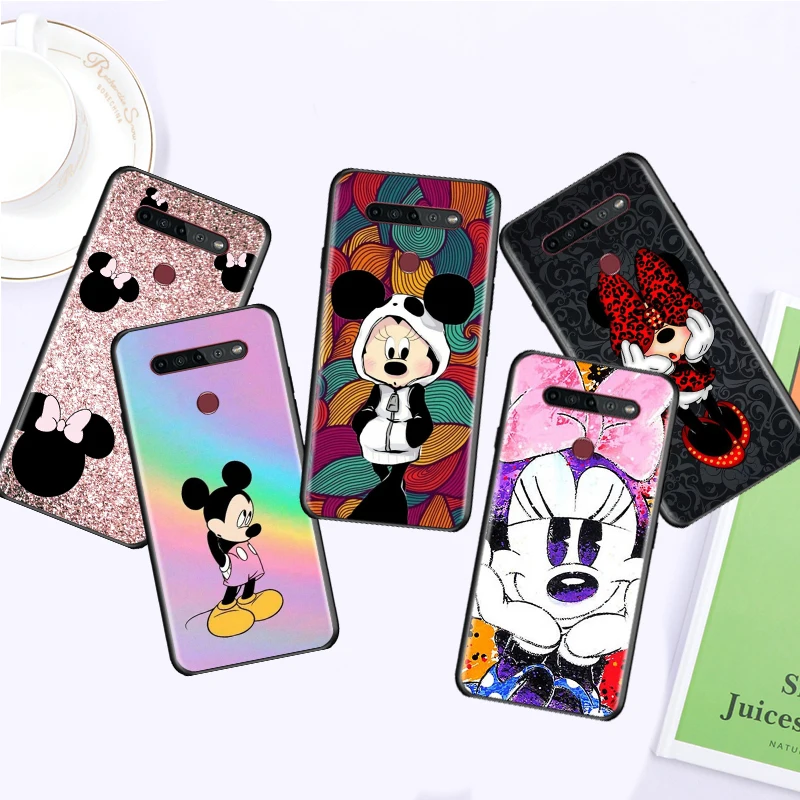 

Anime Mickey Minnie Disney For LG Q60 V60 V50S V50 V40 V30 K92 K71 K61 K51S K41S K50S K22 G8 5G Black Funda Phone Case