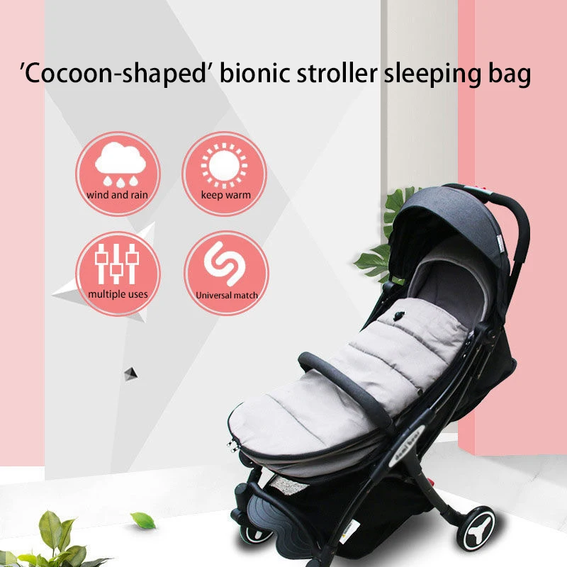 Baby Stroller Sleeping Bag Pram Warm Footmuff Cotton Envelope Sleepsacks Multi-Functional Universal 4 in 1 Windproof Waterproof