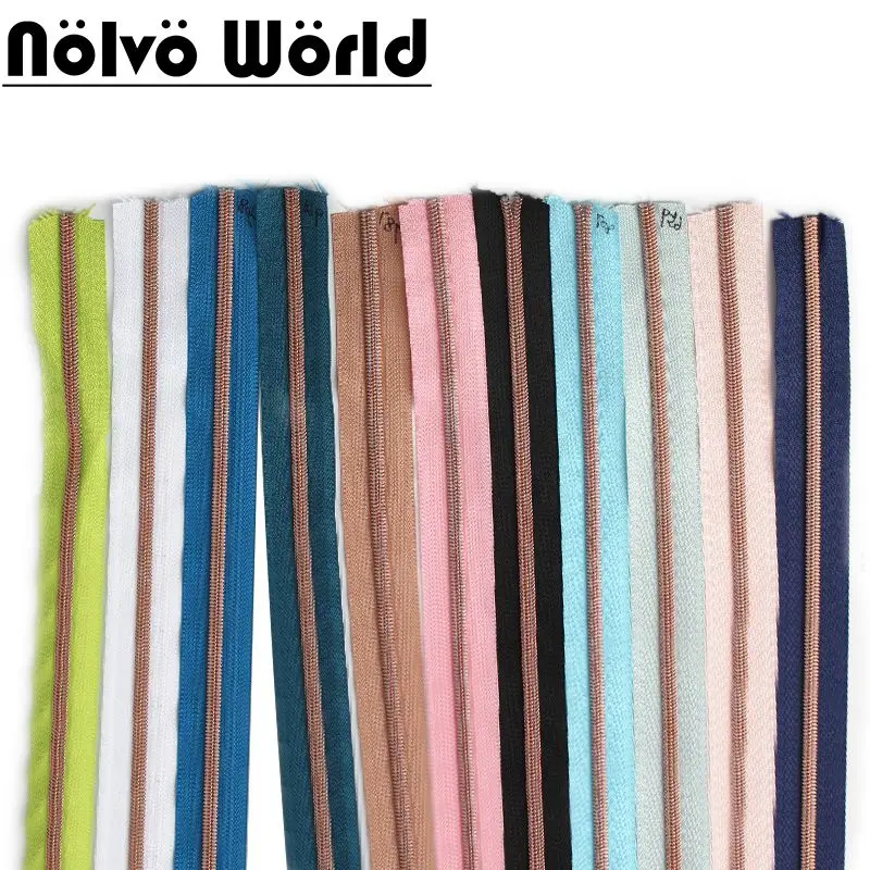 30-100 Yards 5# 32mm 11 Colors Nylon Teeth Zippers DIY Sewing Accessories Nylon Coil Zipper Roll for Bag Clothes Repair Kit