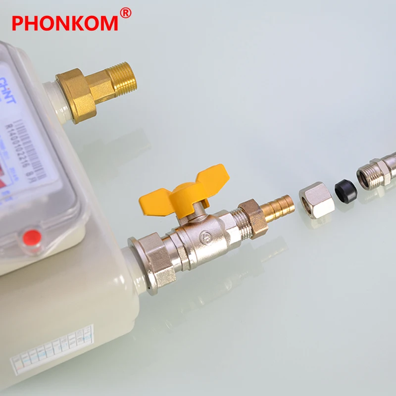 Латунный фитинг для сантехнических шлангов PHONKOM 6 мм-25 мм штуцер DN15 1/2 дюйма 3/4 BSP