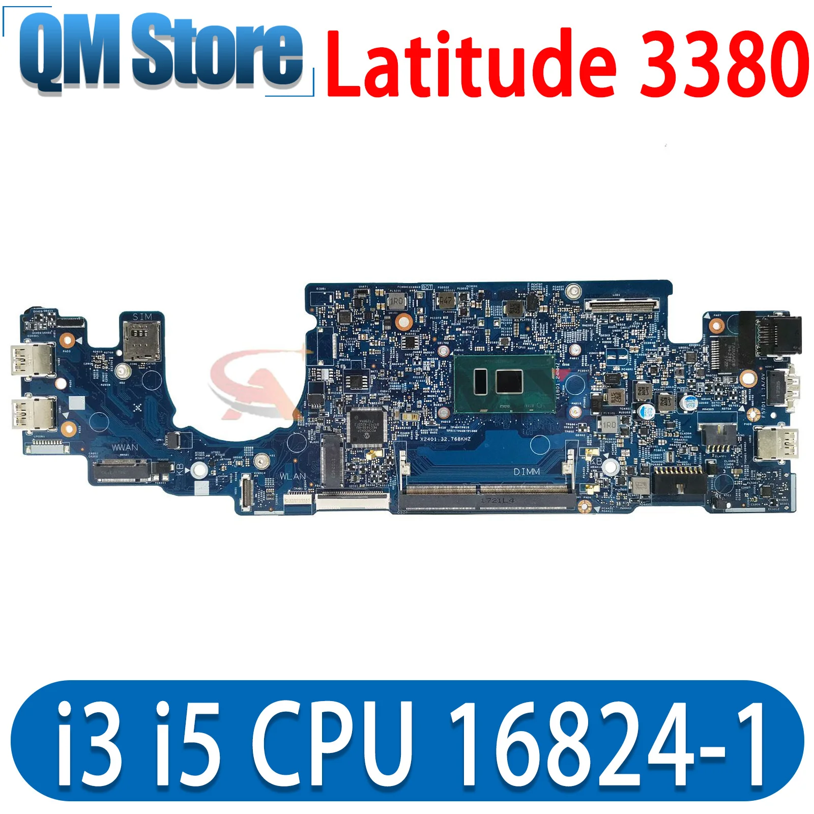 

Материнская плата для ноутбука Dell Latitude 13 3380 с процессором 4415U 3865U i3 i5