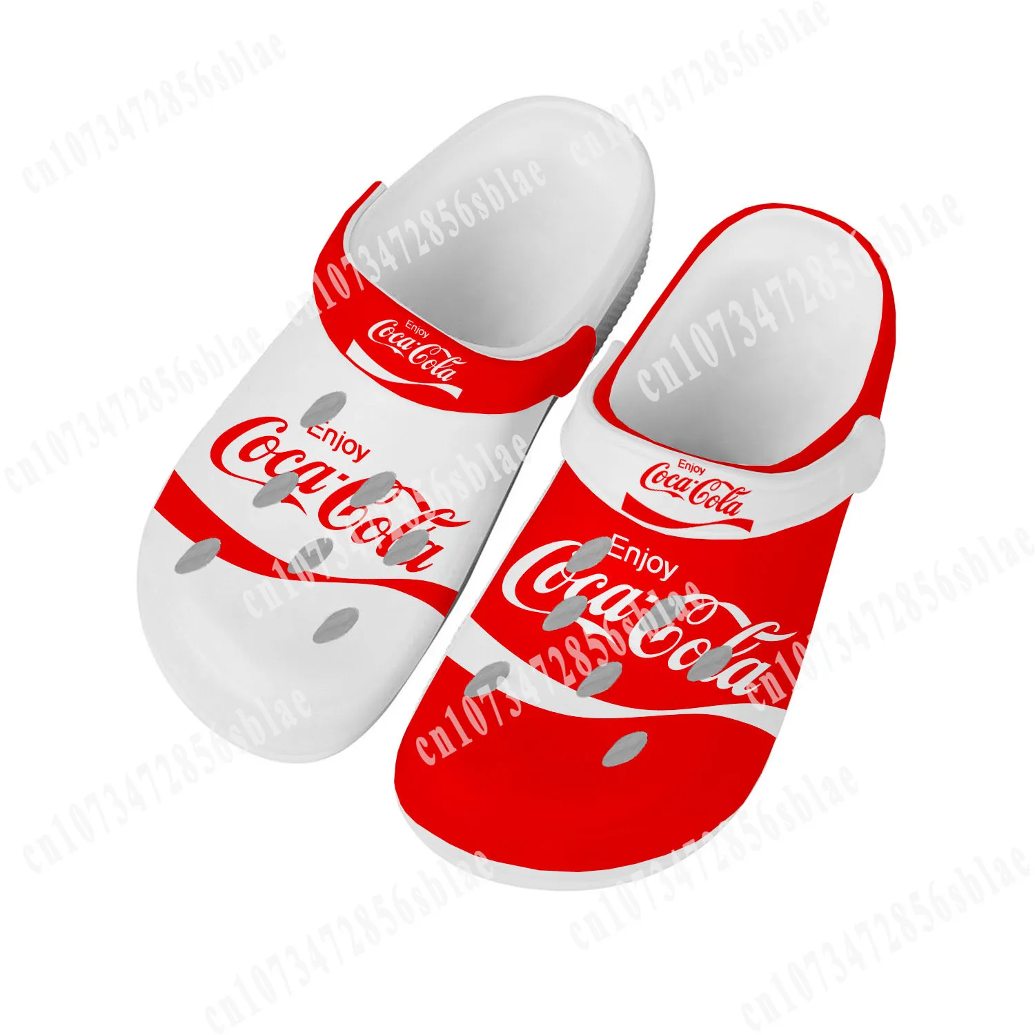 

Coca Home Clog Mens Women Youth Boy Girl Sandals Shoes Cola Casual Garden Custom Made Breathable Shoe Beach Hole Slippers White