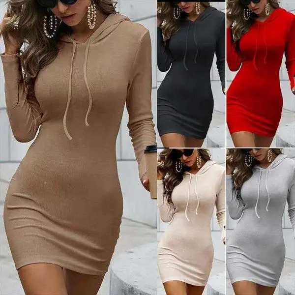 

Womens Long-sleeved Dress Autumn And Winter Temperament Waist-controlled