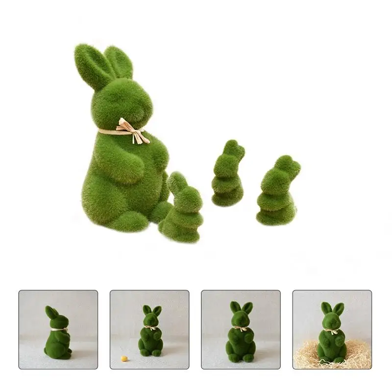 Пасхальный кролик искусственная трава украшение для дома и офиса 4 шт. |