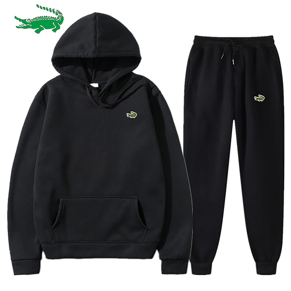 

2023 CARTELO Men's Sports Suit Embroidery Casual Sweater Sweatpants Street Sweatsuit Pullover Solid Color Sports Suit Men's Suit
