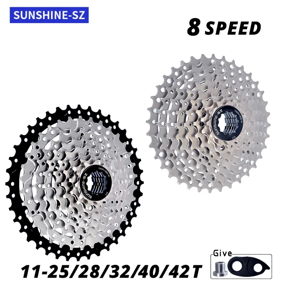 

SUNSHINE Bicycle Cassette 8 Speed Mountain Bicycle Freewheel Bicycle Sprocket HyperGlide system For Shimano/SRAM