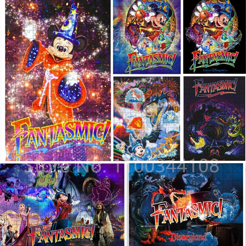 

Фантастический пазл-Микки Маус Disneyland 300/500/1000 шт., головоломки Диснея, головоломки для детей, развивающие игрушки, веселая Семейная Игра
