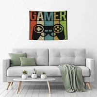 gamer room decoration wall 3d tapestry controller boy bedroom realistic panoramic wallpaper bed blanket fantasy college dorm ess