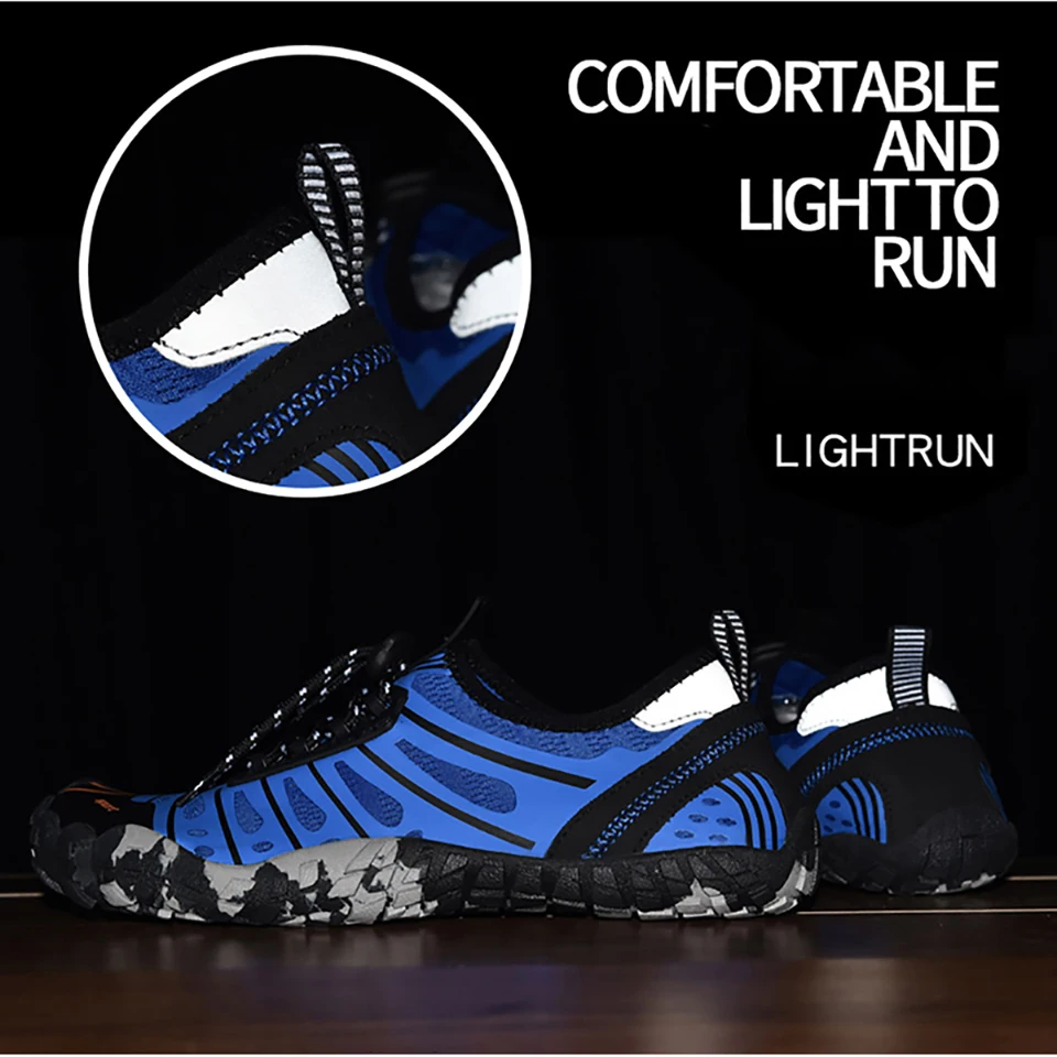 Loekeah Wading Shoes Men Women Quick-Drying Upstream Swimming Aqua Footwear Outdoor Breathable Nonslip Barefoot Beach Sneakers