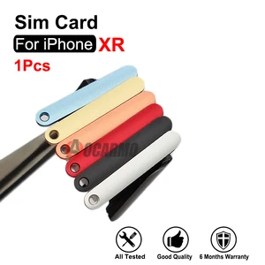 Imported For iPhone XR Single & Dual Sim Tray SIM Card Slot Black Blue Red Orange Silver Replacement Parts